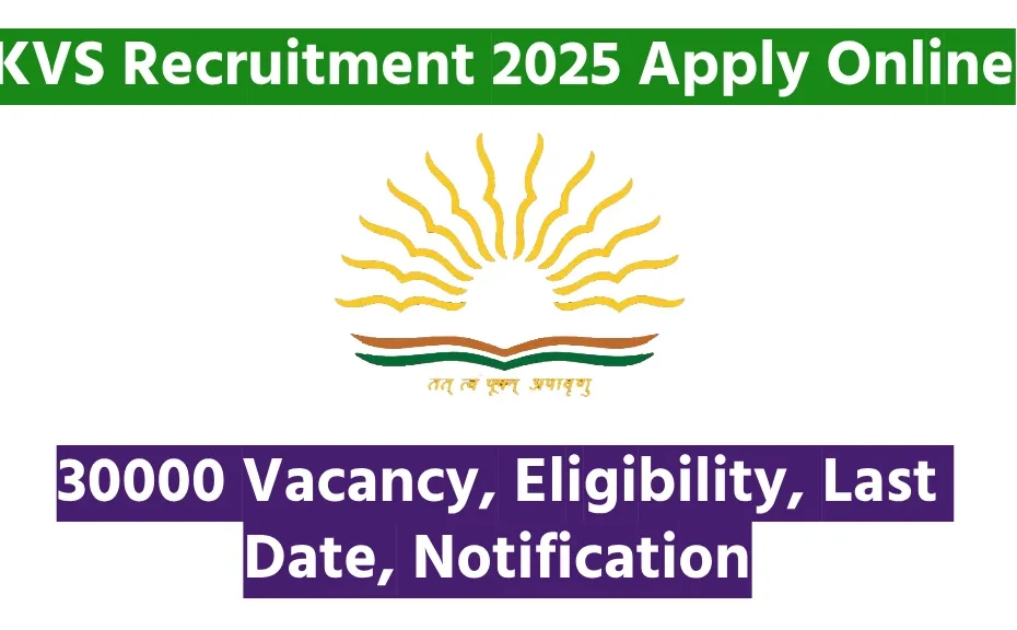 KVS Recruitment 2025 Apply Online