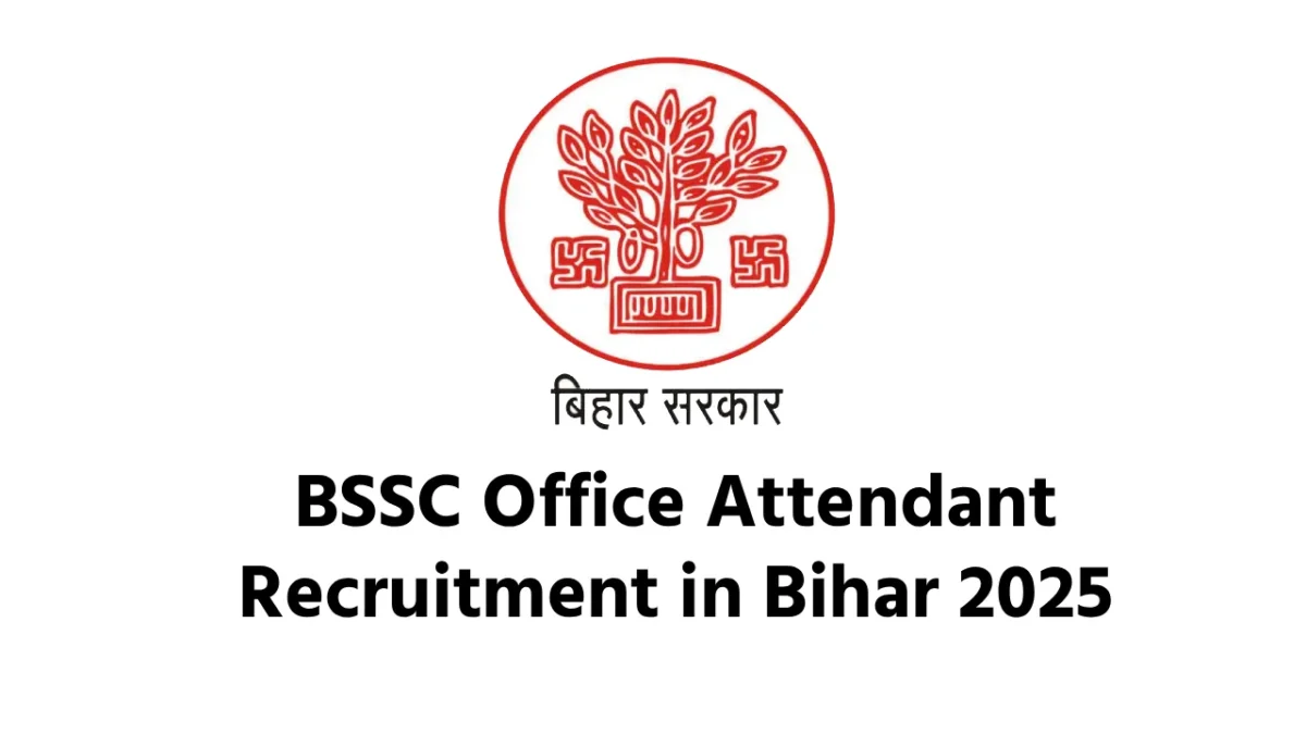 New BSSC Office Attendant Recruitment in Bihar 2025: Apply Online Now